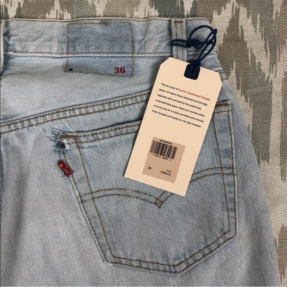 Levi's Authorized Vintage 501 XX Made In USA Mens Blue Jeans Pants Size 36x34 - Picture 6 of 16